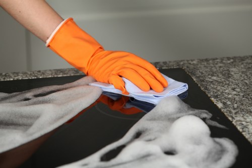 Local cleaners maintaining a retail or office space in Edgware