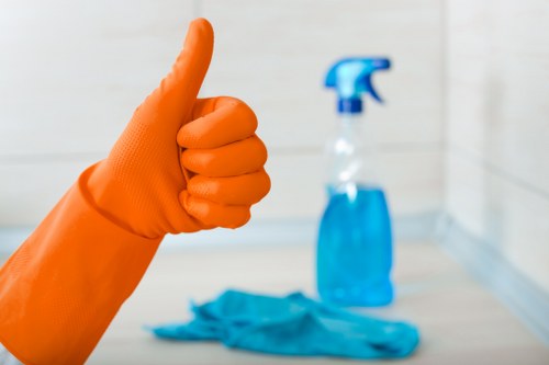 Scheduled commercial cleaning for a business property in Edgware