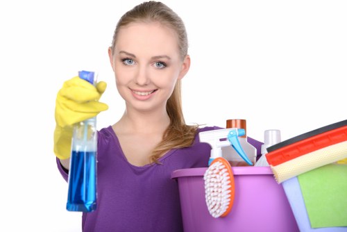 Cleaning of a shared reception area in an Edgware business property